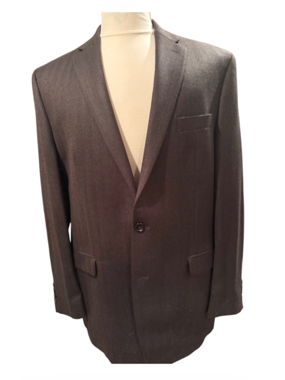 Mens Lauren by Ralph Lauren Herringbone Wool Blazer, NEW WITHOUT TAGS
